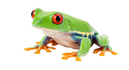 Isolated Red-Eyed Tree Frog