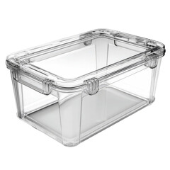 Obraz premium Transparent Plastic Storage Container with Lid -