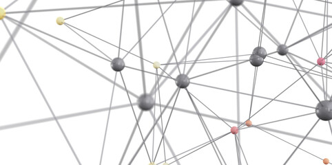 Obraz premium Abstract 3D rendering of a network. Ideal for technology, connection, and communication concepts.