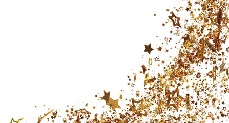 Sparkling gold stars on white. Perfect for holidays, celebrations, and more!