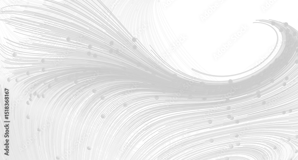 Poster modern abstract background with gray wave lines and subtle dots. perfect for tech, design, and corpo