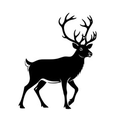 Reindeer white background vector