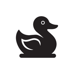  a vector illustration of a toy duck on white background.