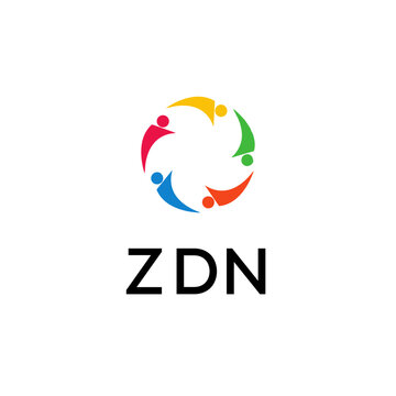 ZDN Letter logo white background