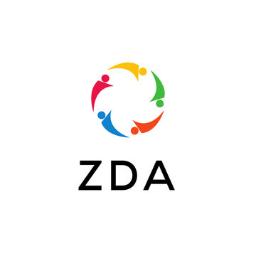 ZDA Letter logo white background