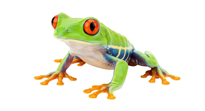 Isolated Red-Eyed Tree Frog