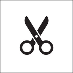 Scissors Black Silhouette Clean Vector