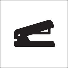 Stapler Monochrome Flat Black Vector