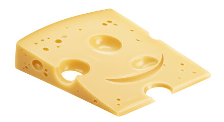 Isolated Smiley Cheese
