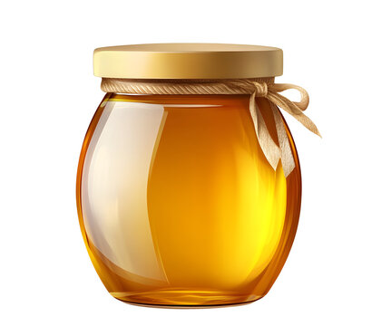 jar of honey isolated on transparent background.png