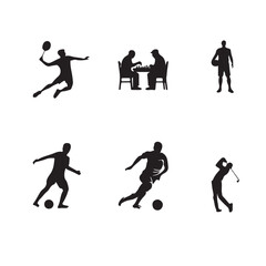 football players silhouettes