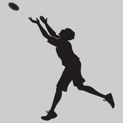 a person tossing a coin silhouette vector design art and illustration 