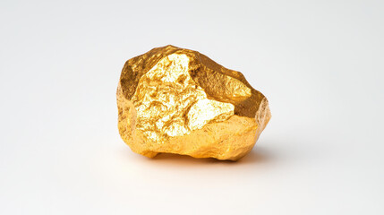 Shiny gold nugget symbolizes wealth and investment opportunities, reflecting allure of precious metals