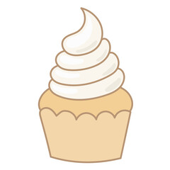 Bread Bakery Drawn Craft hand made Sweet Cupcake Product. Doodle Bread Symbol Isolated. Outline Healthy fresh Food Business Symbol Icon. Gluten Wheat Dessert. Morning Breakfast Sweet and Tasty Theme.