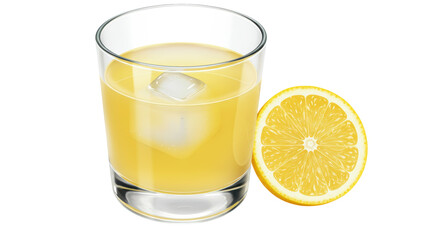 Isolated lemon drink
