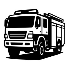 Fire truck icon with transparent background emergency firefighting vehicle rescue fire engine transport symbol
