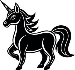 glossy unicorn icon in pastel chrome Shallotte on white background