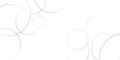 Abstract background with circle white abstract geometric background with soft light white paper circles in design .Gray abstract. Modern design background for report and project presentation template.