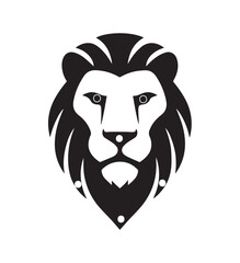 head of lion with design