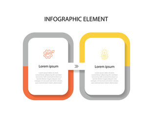Design template infographic element. 2 step worksheet, information graphic.