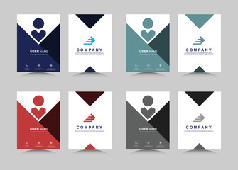 Collection of business card template vector symbol