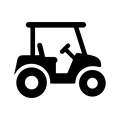 Golf cart icon with transparent background small electric vehicle transport symbol
