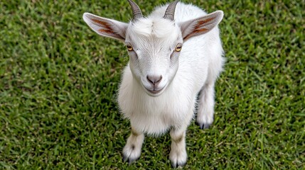 Obraz premium Baby goat on grass