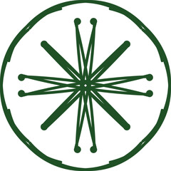 Detailed and symmetrical mandala artwork featuring intricate geometric patterns and ornamental elements. This decorative design is perfect for use in meditation visuals, coloring books, textile prints