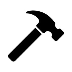 Hammer icon in transparent background
