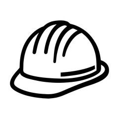 Construction helmet icon in transparent background
