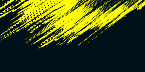 Dots halftone yellow and dark blue color pattern gradient grunge texture background. Dots pop art sport style vector illustration.