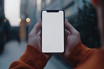 Ultra Quality Picture of Crop Shot of Phone in Man Hands