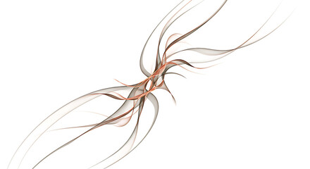 Abstract smoke on white forms a beautiful, colorful, fractal feather design, perfect for illustrating the art of fly fishing