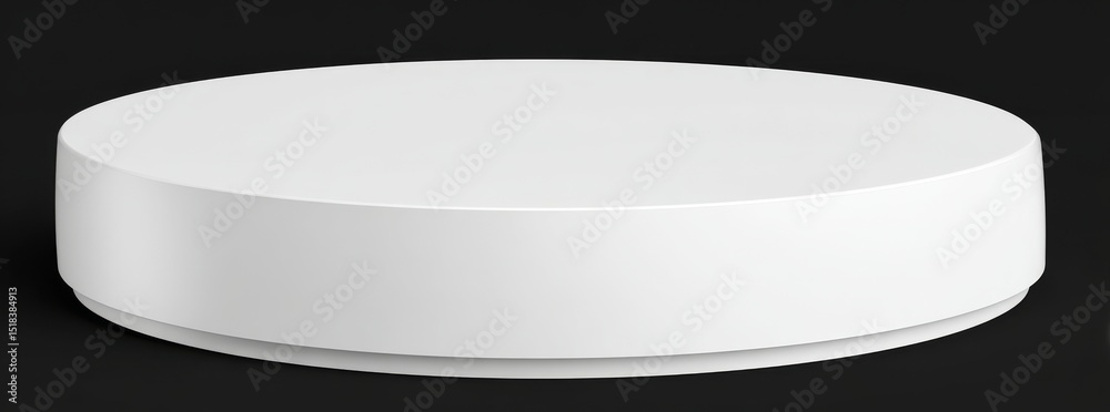 Aufkleber the scene features a simple white podium object on a 3d png background with an empty display stand, 