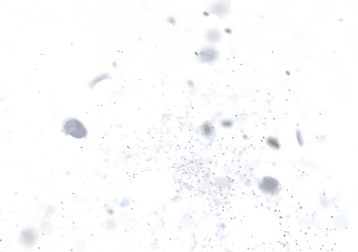Abstract background of light grey dust particles floating on white.