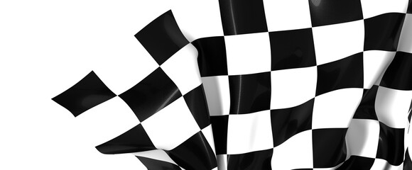 The checkered flag waves in victory