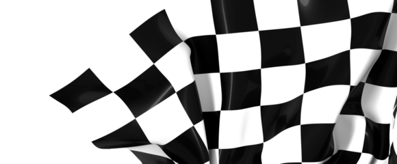 The checkered flag waves in victory