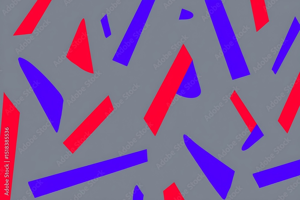 Poster scattered shapes create abstract colorful pattern