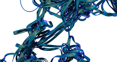 Abstract Blue Ribbons
