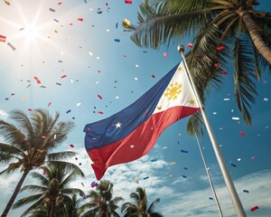 Philippines Independence Day 12 June flag confetti celebration