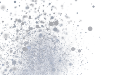 Glowing silver particles floating, perfect for backgrounds or overlays.  High resolution.
