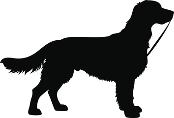 Obraz premium Elegant Dog Silhouette Leash Graphic Design Element