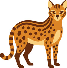 Woodland spotted Cat animal vector illustration