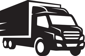 truck with trailer vector icon