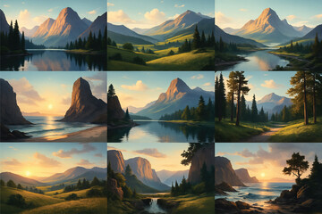 ai generative the mountains are so beautiful