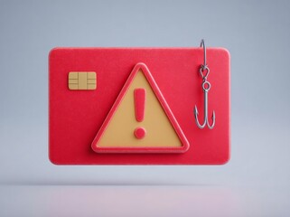 Transparent Background 3D PNG for Preventing Phishing and Cybercrime