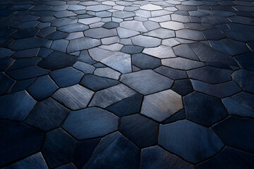 Irregular dark-blue stone texture, creating a rugged and textured surface, showcasing a natural, earthy aesthetic suitable for backgrounds or design elements