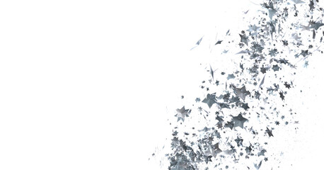 Descendant Christmas Constellations: Mind-Blowing 3D Illustration of Falling Festive Star Patterns