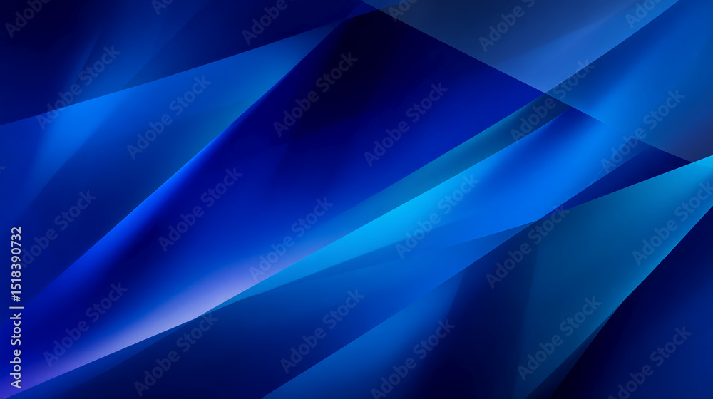 Aufkleber Abstract image with overlapping blue shapes creating a dynamic and modern design, symbolizing technology, innovation, or corporate identity, suitable for background or presentation