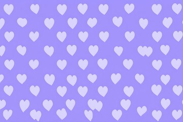 Lavender background with repeating heart patterns